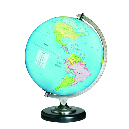 Globo día y noche + constelaciones azul iluminado (30 cm) inglés
