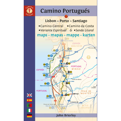 Mapa-guía Camino Portugués (Lisbon - Porto - Santiago)