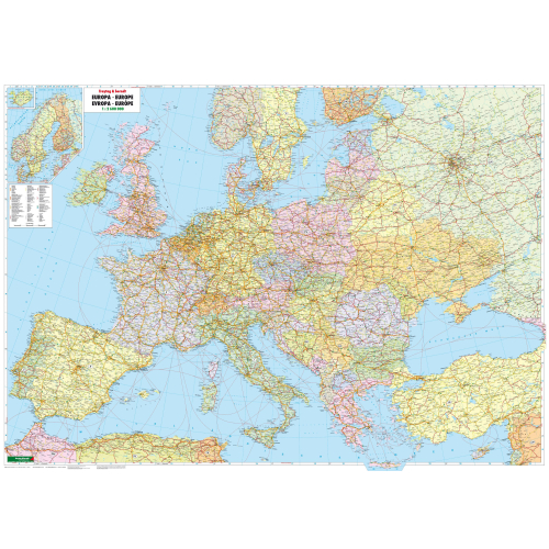 Europa político gran formato 1:2.600.000 (172x123cm)